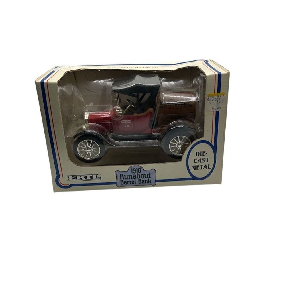 ERTL 1918 Runabout Barrel Bank 1:25 Diecast Model Car
